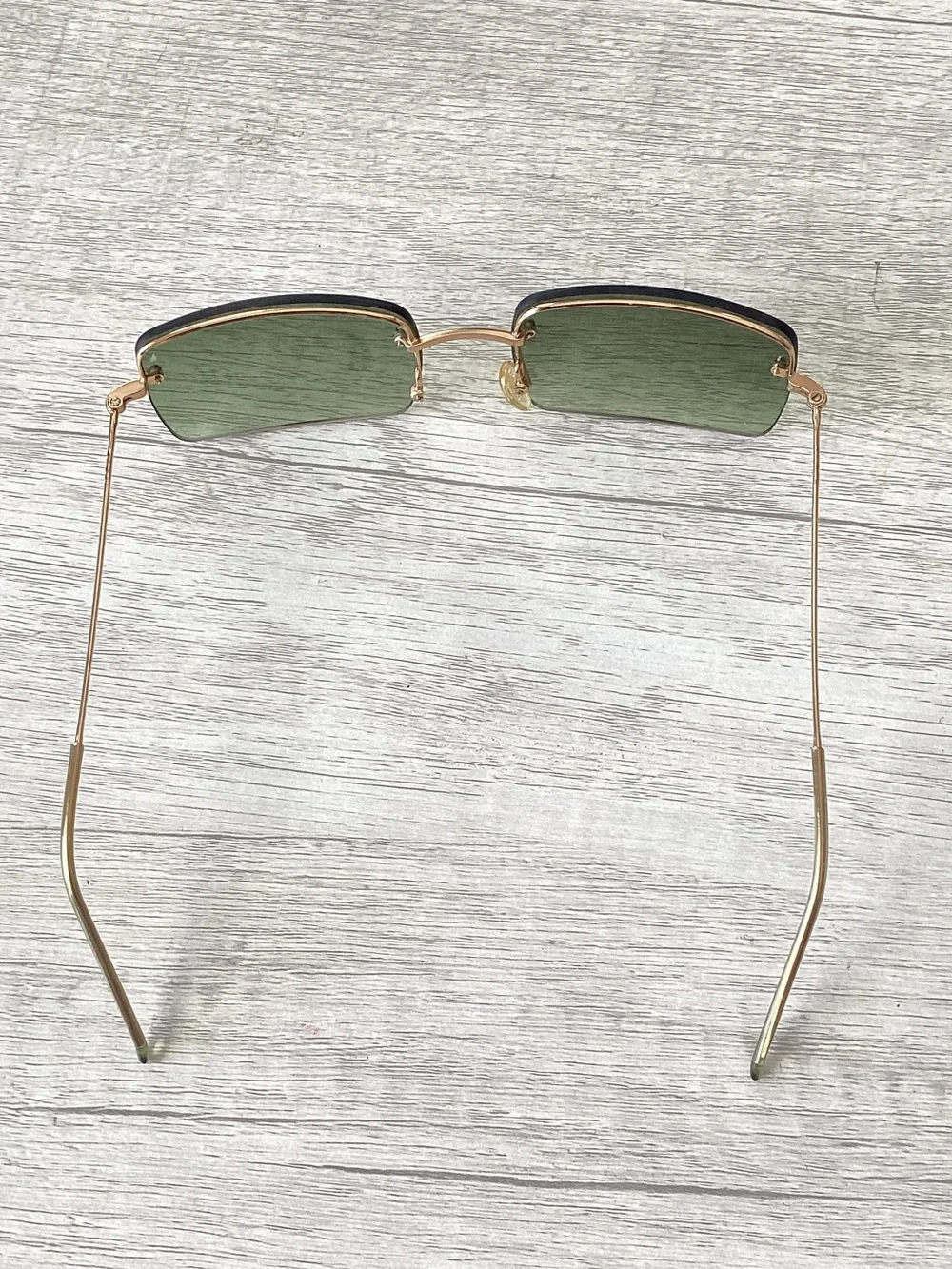 Y2K Gucci Vintage GG 1653/S Blue Square Gradient Unisex Sunglasses